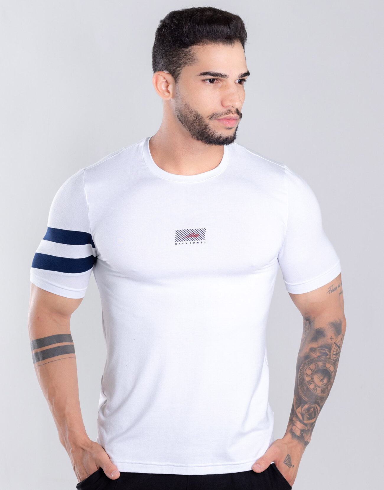 Camiseta Masculina Gola Redonda Tecido Tecnológico