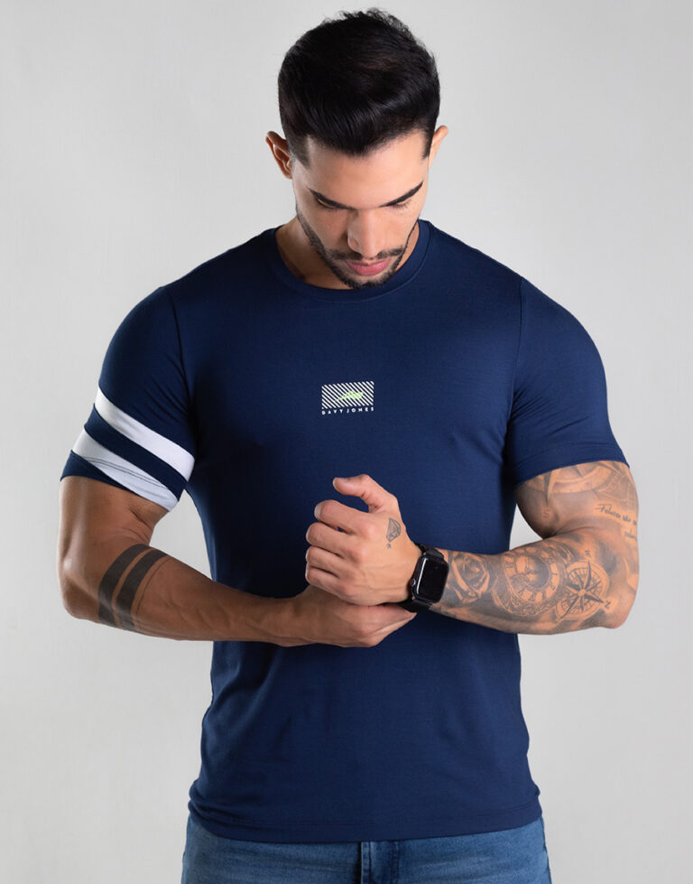 Camiseta Masculina Gola Redonda Tecido Tecnológico