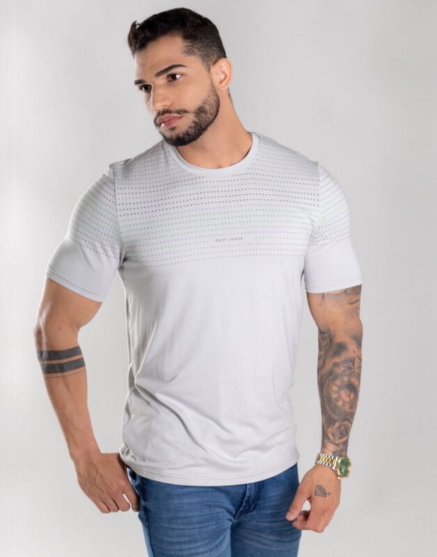 Camiseta Gola Redonda Texturada Póa