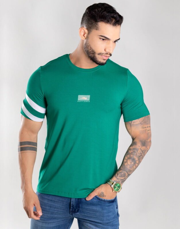 Camiseta Masculina Gola Redonda Tecido Tecnológico