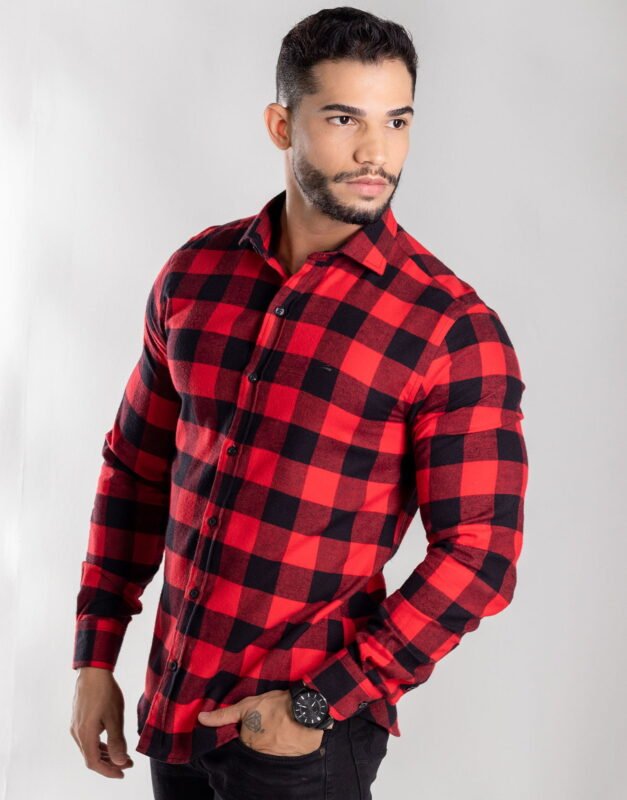 Camisa Slim Flanela Xadrez