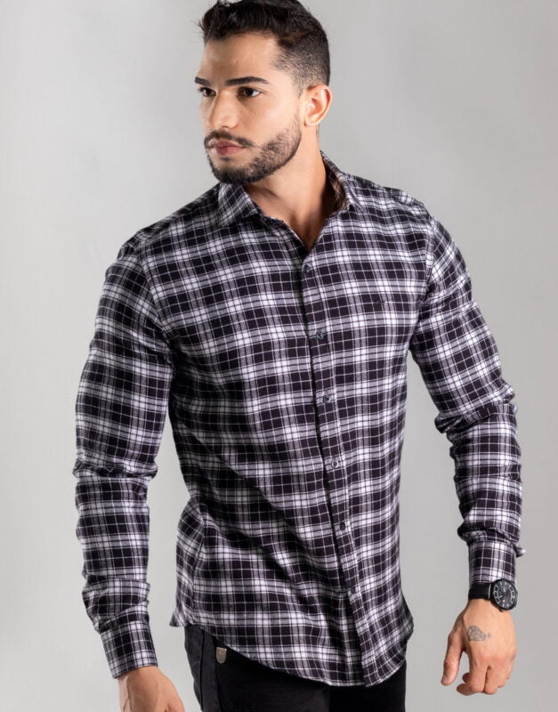 Camisa Xadrez Slim Flanela