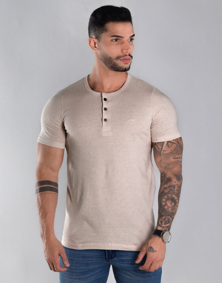 Henley Manga Curta