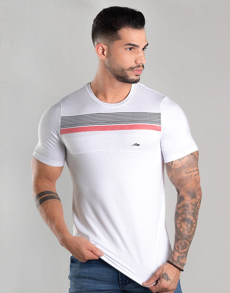 Camiseta Masculina Gola Redonda Tecnológica