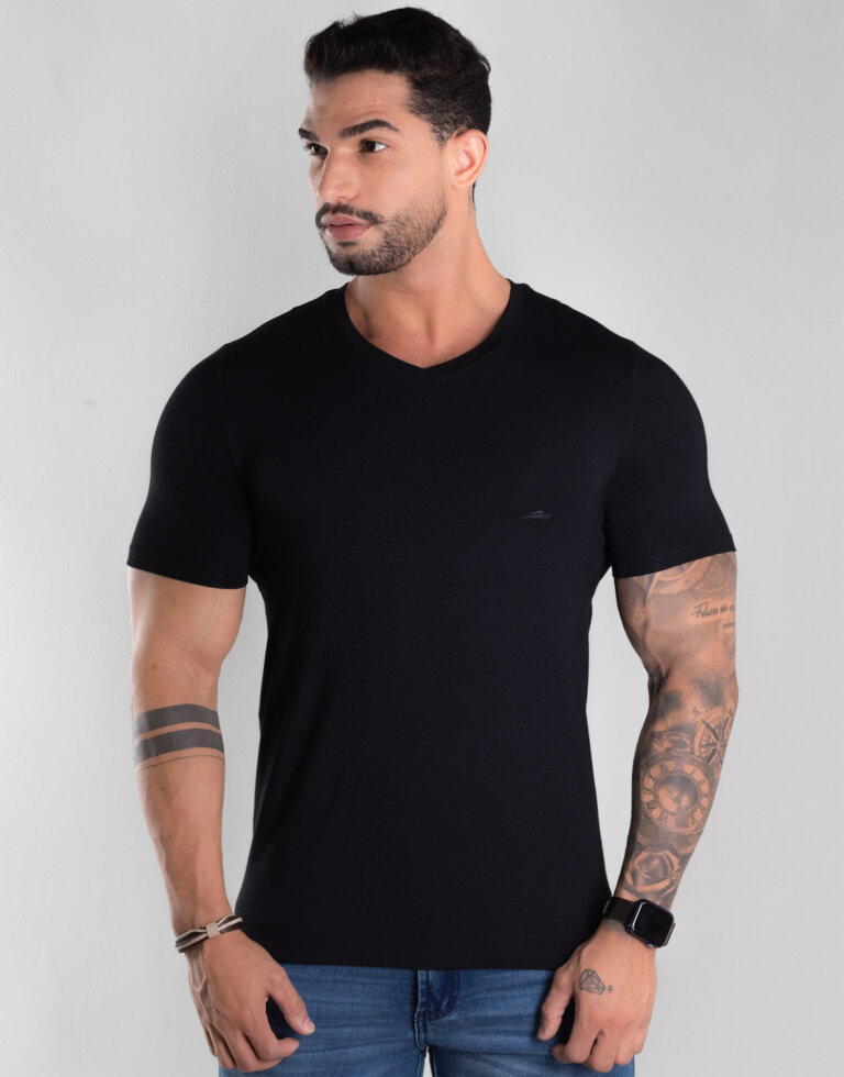 Gola V Masculina Anti-Odor Absorve A Transpiração