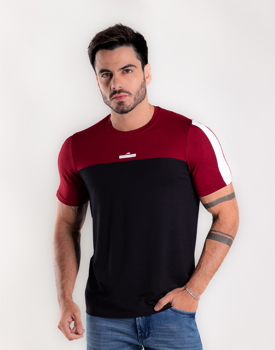 1733 Camiseta Recorte Gola Redonda Preta Davy Jones 1 1