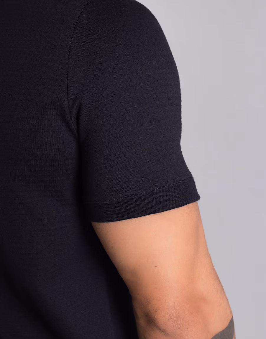 Camiseta Masculina Gola O Poá Elastano Confortável – Cor Preto - Imagem 6