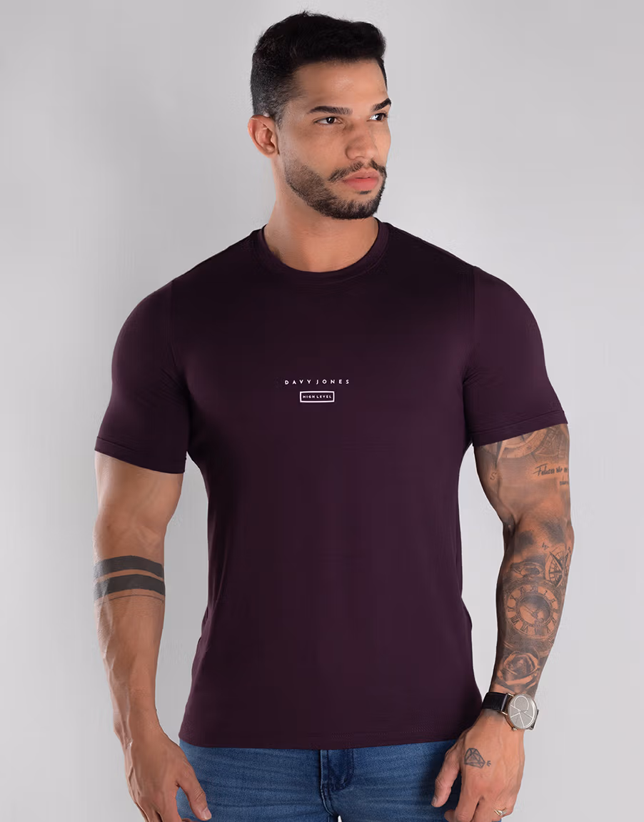 Camiseta Masculina Gola O Anti Odor – Cor Roxo - Imagem 3