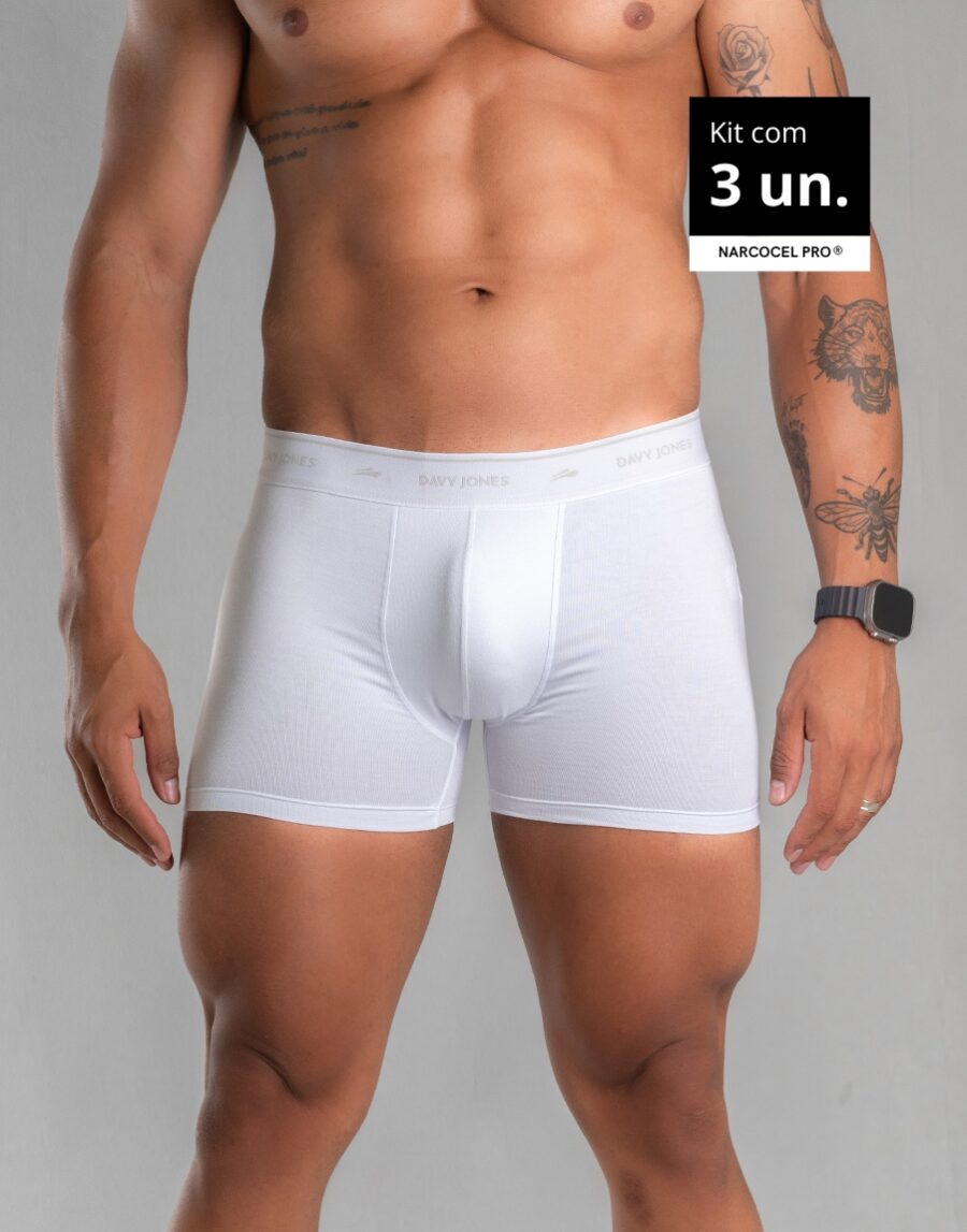 Kit 3 Cueca Box Masculina Performance Anti Assaduras