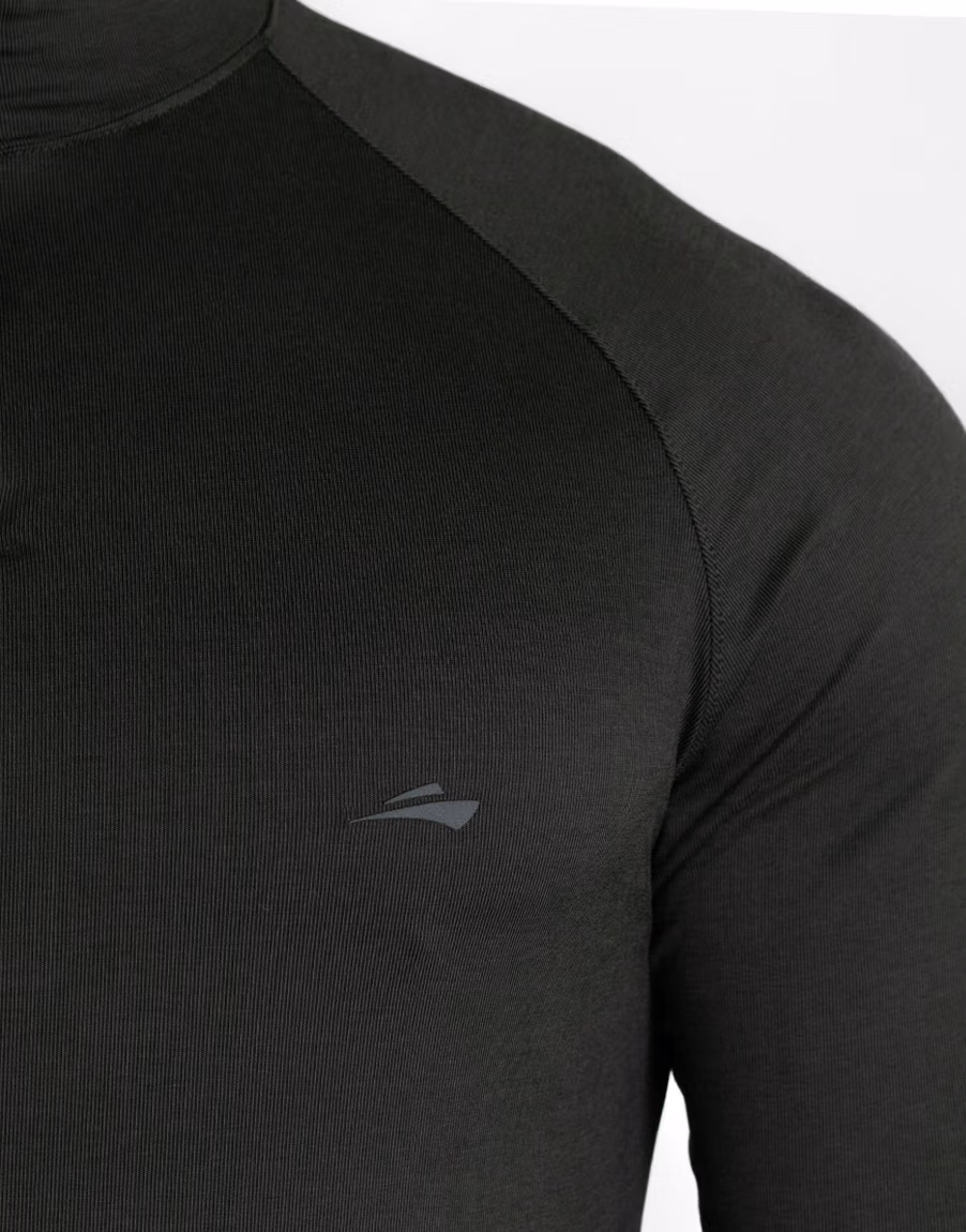 Camiseta Gola Alta Manga Longa Com Alta Elasticidade E Conforto Supremo – Cor Verde - Imagem 2