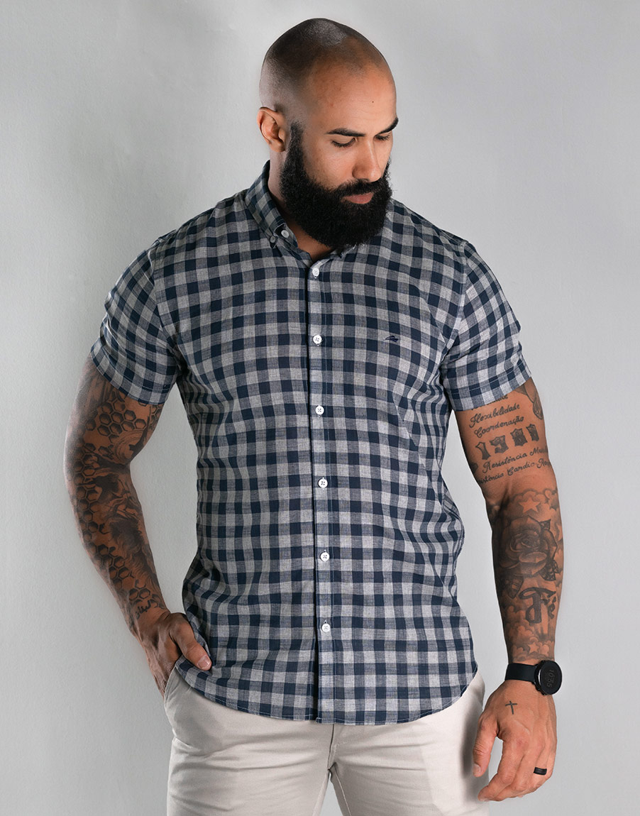 Camisa Masculina Xadrez