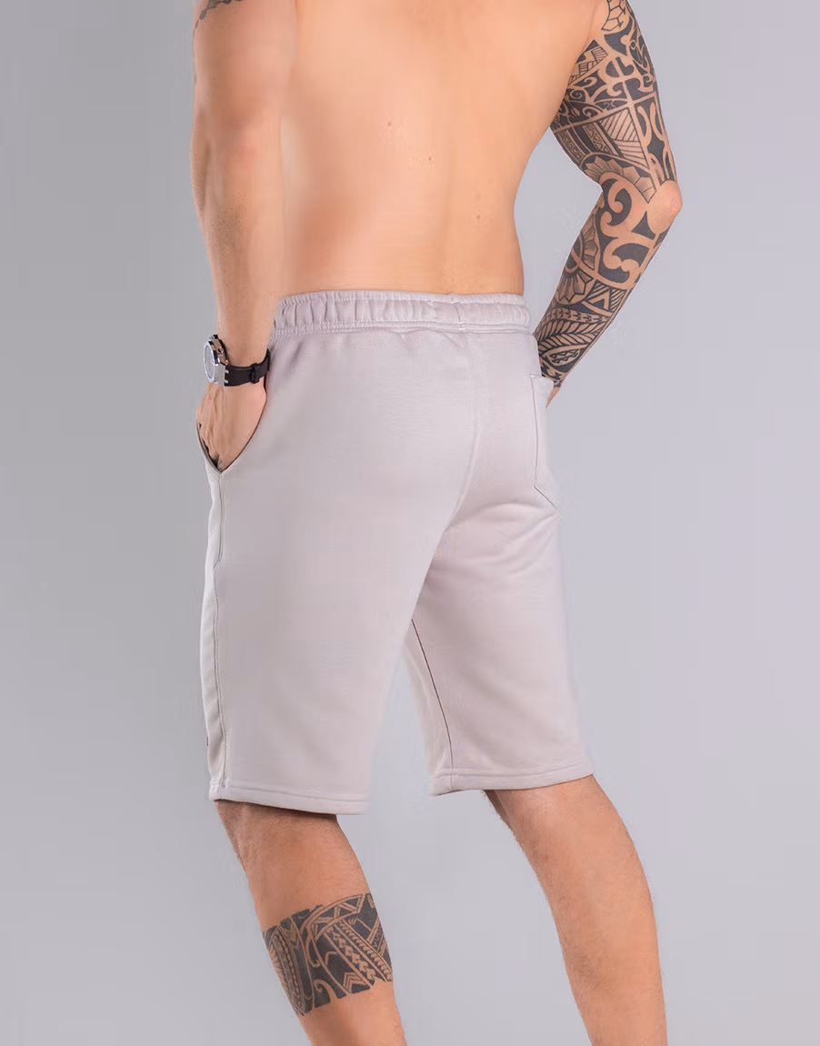 Bermuda Moletom Pima Conforto Premium – Cor Cinza - Imagem 4
