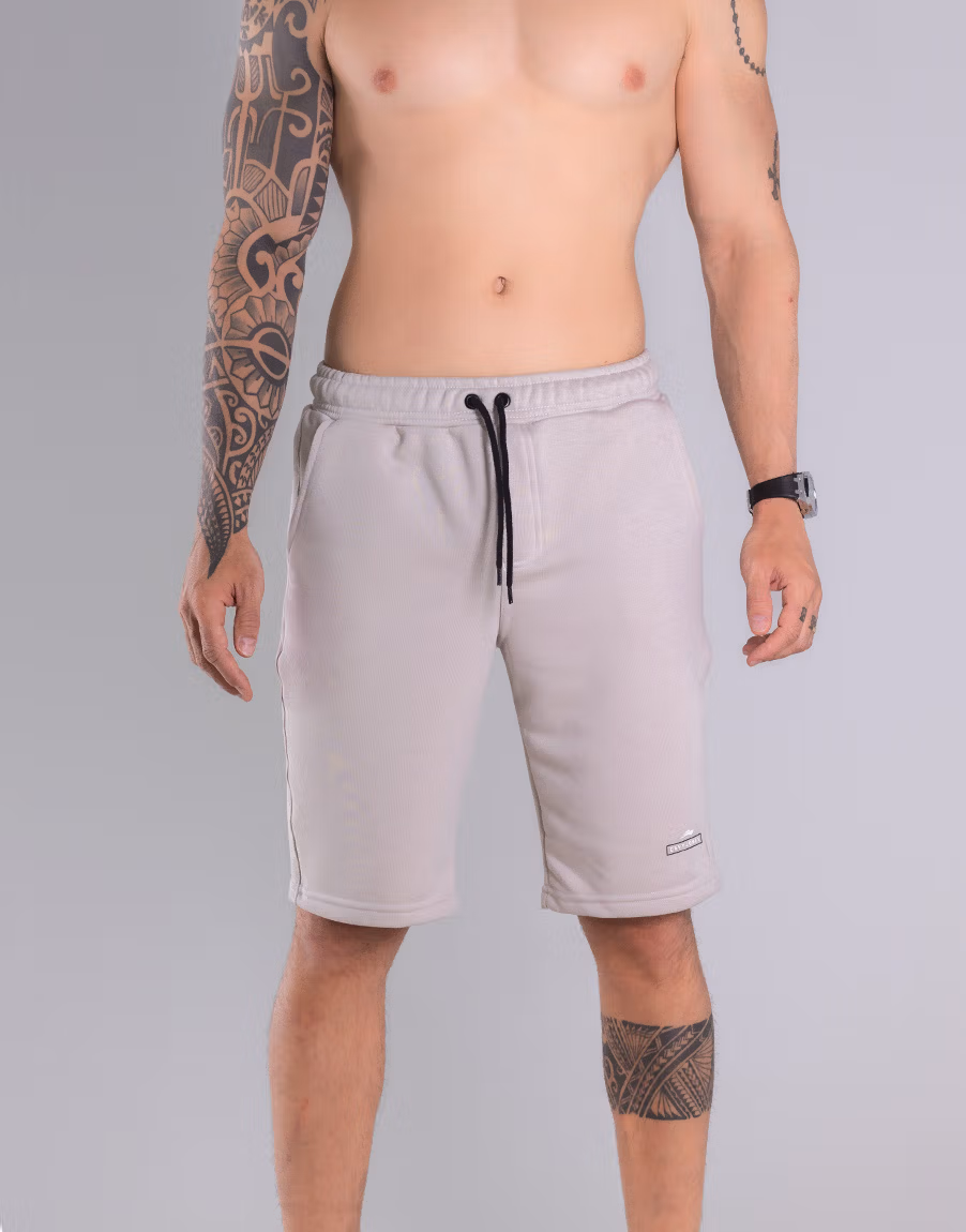 Bermuda Moletom Pima Conforto Premium – Cor Cinza - Imagem 6