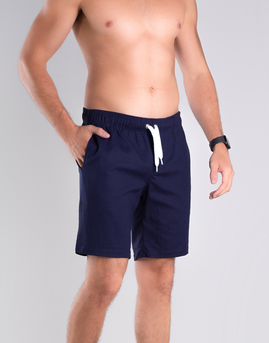 Bermuda Mauricinho Linho Premium Elegante com Elastano - Azul