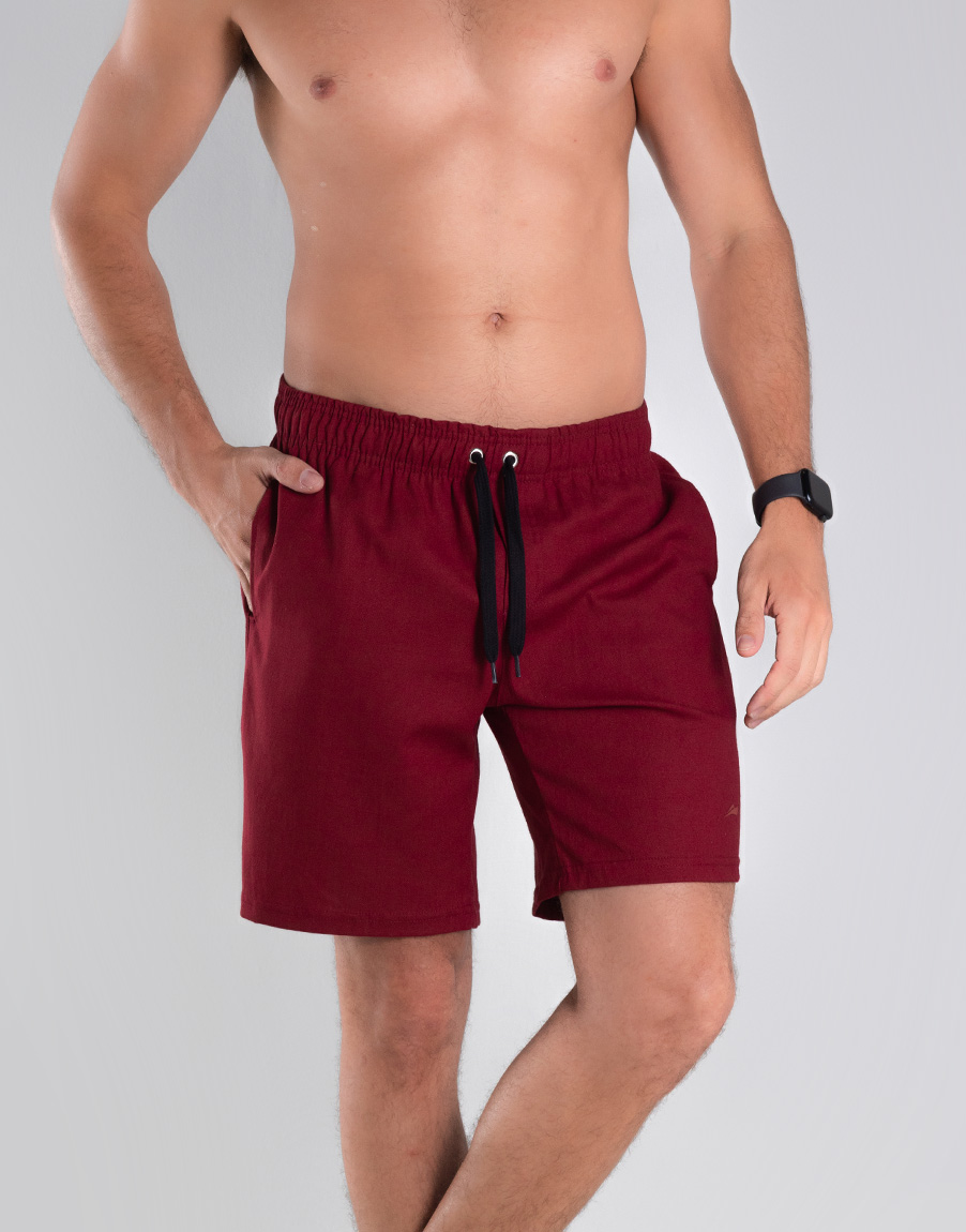 Bermuda Mauricinho Linho Premium Elegante com Elastano - Marsala