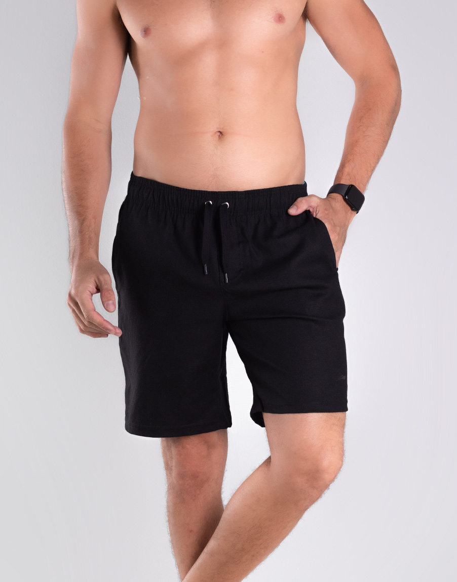 Bermuda Mauricinho Linho Premium Elegante com Elastano - Preta