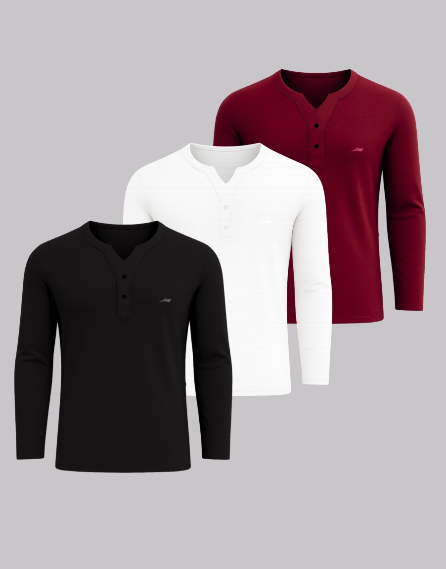Henley -Preta - Branca - Marsala