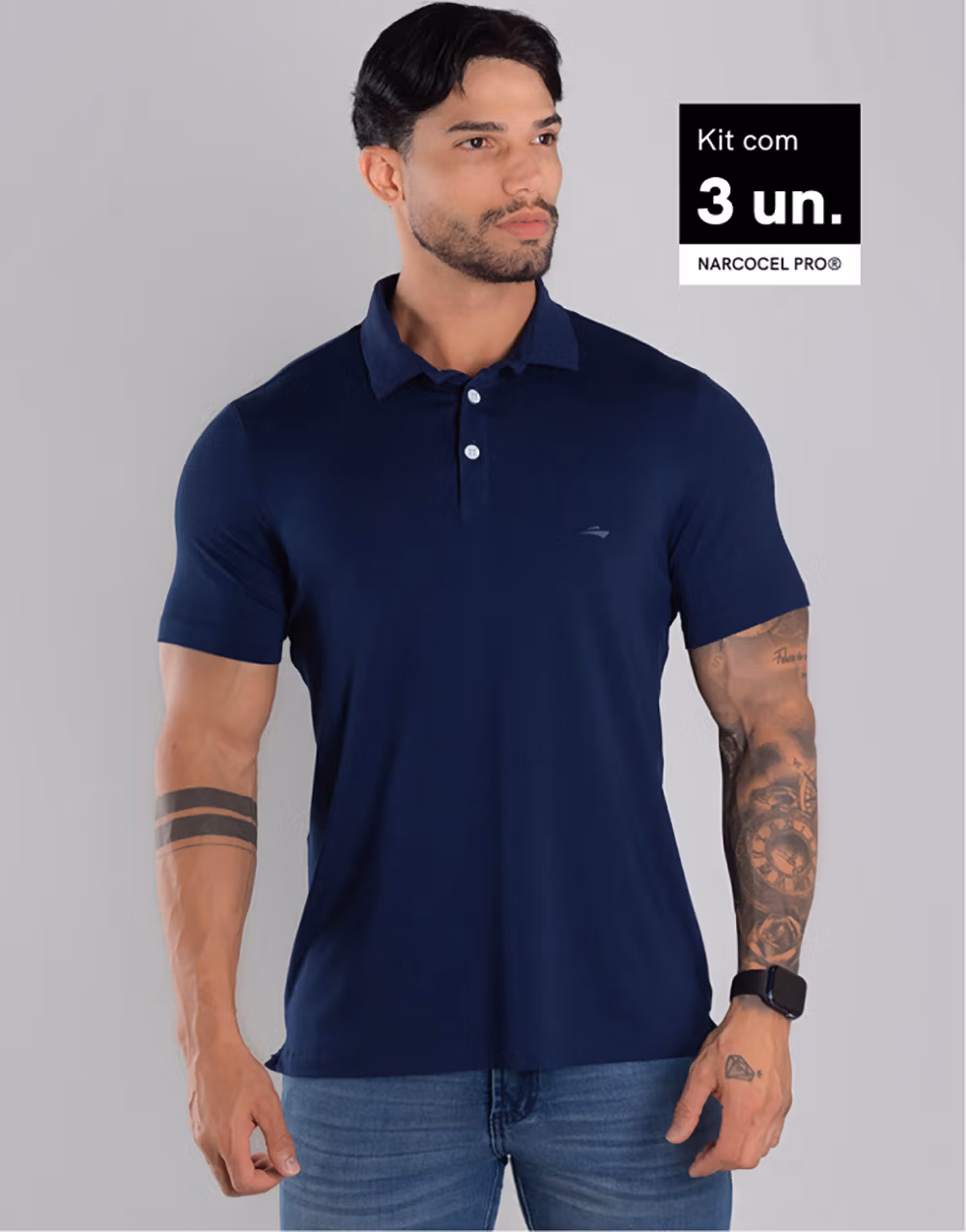 Kit 3 Camisetas Polo