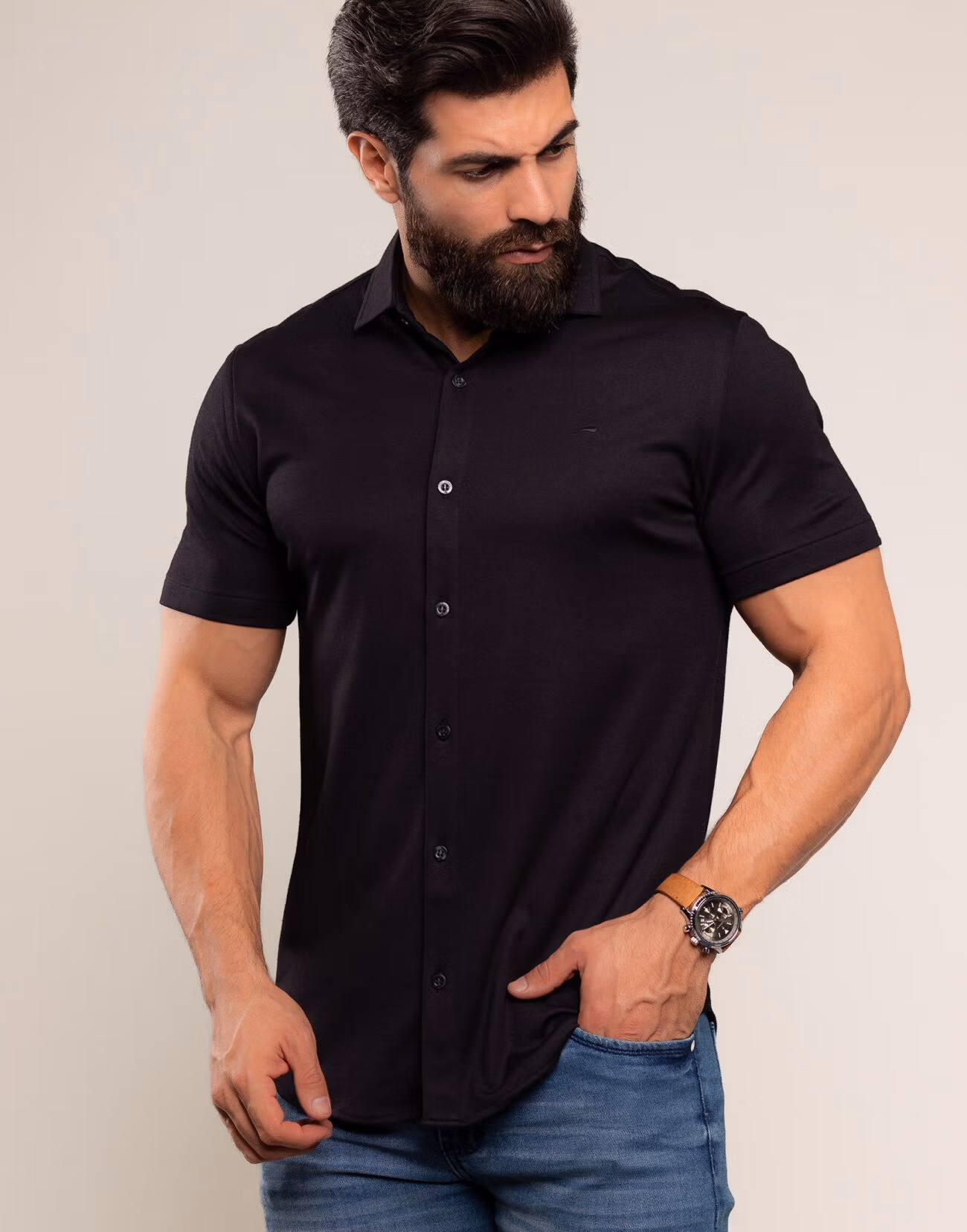 2815 Camisa Masculina Slim Fit Conforto Em Malha Premium Pima 1 1